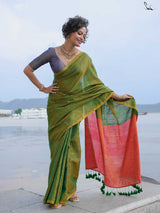 Women's Multicolor Acrylic Cotton Saree