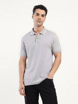 Mens Casual Grey Polo Tshirt