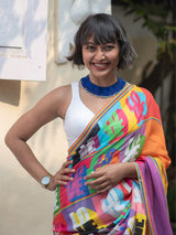 Women's Multicolor Mul Modal Saree