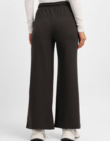 Women's Black Casual Solid Oversized Track Pant