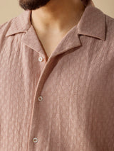 Men's Brown Casual Relaxed Fit Solid Half Sleeves Shirt