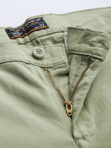 Men's Slim Fit Solid Mid Rise Chinos