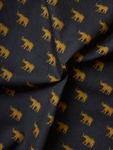 Men's Black Casual Slim Fit Printed Full Sleeves Shirt