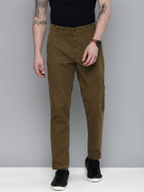 Men's Slim Fit Solid Mid Rise Chinos