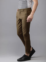 Men's Slim Fit Solid Mid Rise Chinos