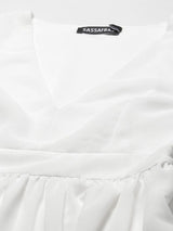 Women's White Boho Sleeve Skater Dress