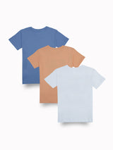 Boys Multicolor Casual Relaxed Fit Printed Half Sleeves Tshirt - Pack of 3