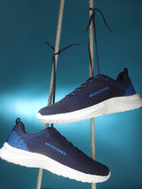 Men's Blue Casual Colorblocked Sneakers