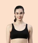 Women's Black Every Day Solid Bra