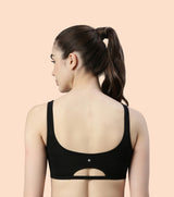 Women's Black Every Day Solid Bra