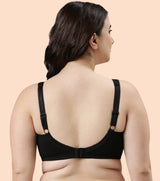 Women's Black Sports Solid Bra