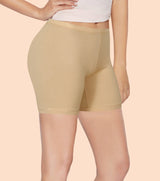 Women's Beige Outdoor Slim Fit Solid Shorts