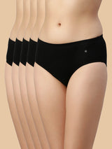 Women's Multicolor Solid Panty - Pack of 5