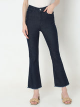 Women's Blue High Rise Bootcut Jeans