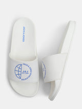Men's White Casual Slides