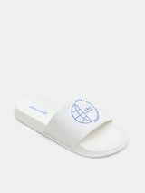 Men's White Casual Slides