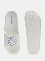 Men's White Casual Slides