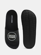 Men's Black Casual Slides