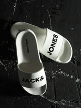 Men's White Casual Slides