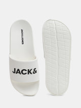 Men's White Casual Slides