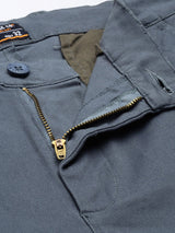 Men's Slim Fit Solid Mid Rise Chinos