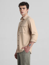 Men's Brown Casual Regular Fit Full Sleeves Shirt