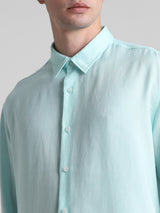 Men's Green Casual Regular Fit Full Sleeves Shirt