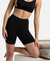 Women's Black Cotton Stretch Shorts