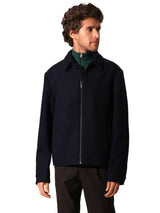 Men's Blue Casual Regular Fit Solid Full Sleeves Jacket