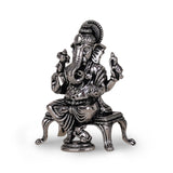 Lord Ganesha Silver Gold Plated Idol Murti Home and Office Decorative Gifting