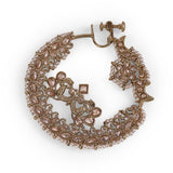 Women's Traditional Peacock and Flower Shape Gold Plated Nose Ring (Nathiya)