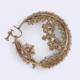 Women's Traditional Peacock and Flower Shape Gold Plated Nose Ring (Nathiya)