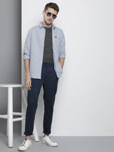 Men's Slim Fit Solid Mid Rise Stretchable Knitted Jogger Trousers