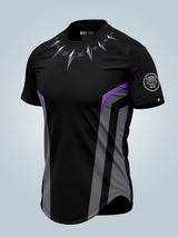 Men's Black Round Neck Drop Cut Tshirt