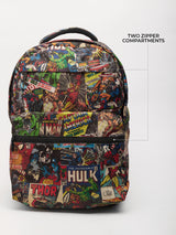 Unisex Multicolor Printed Polyester Backpack 25L