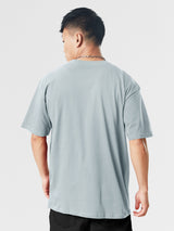 Men's Grey Casual Solid Oversized Fit Half Sleeves Tshirt