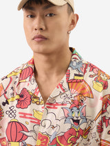 Men's Multicolor Regular Fit Holiday Shirt