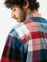 Men's Multicolor Casual Checkered Oversized Fit Full Sleeves Shirt