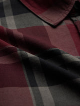 Men's Red Casual Checkered Regular Fit Full Sleeves Shirt