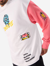 Men's White Round Neck Oversized Full Sleeve Tshirt