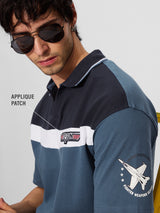 Men's Multicolor Casual Printed Oversized Fit Full Sleeves Polo Tshirt