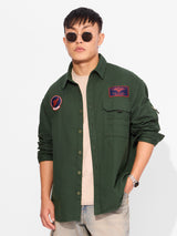Men's Green Regular Fit Shirt