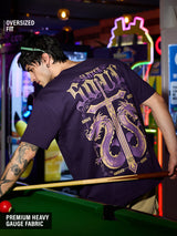 Men's Navy Round Neck Oversized Tshirt