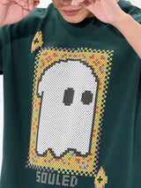 Men's Green Round Neck Oversized Tshirt