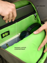 Unisex Green Polyester Backpack17L