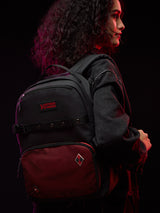 Unisex Black Polyester Backpack 20L