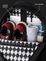 Unisex Black Polyester Backpack 20L
