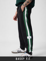 Men's Black Solid Oversized Jogger