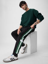 Men's Black Solid Oversized Jogger