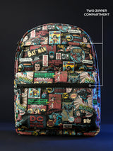 Unisex Multicolor Printed Polyester Backpack 22L